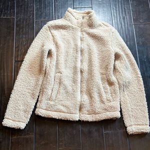 H&M Cream Colored Sherpa Jacket Size SMALL